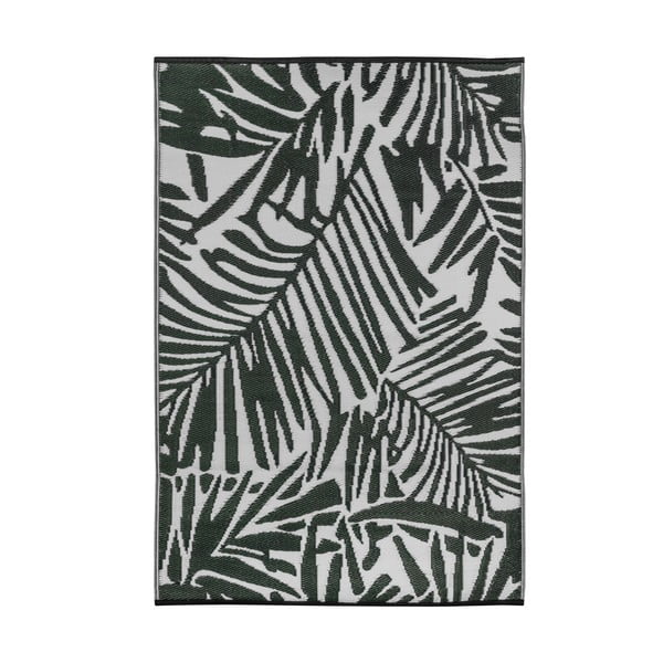 Zeleno-biely vonkajší koberec Green Decore Fern, 150 x 240 cm