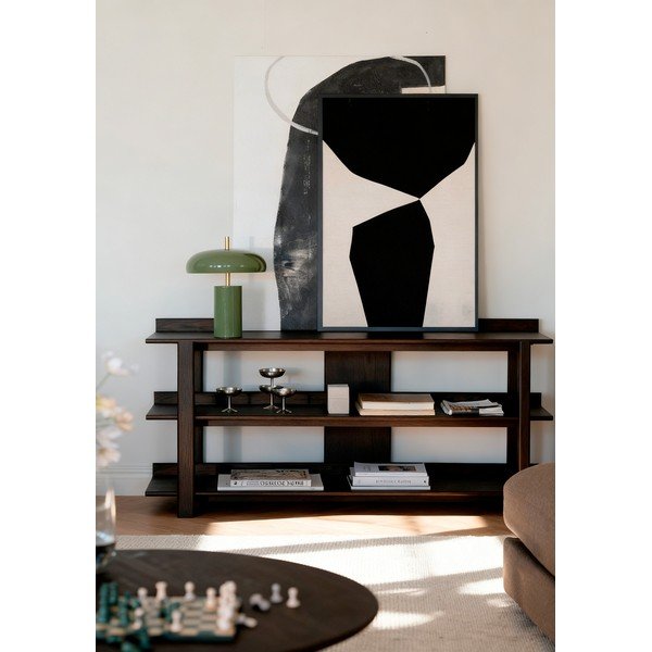 Konzolový stolík s doskou v dubovom dekore v tmavo prírodnej farbe 43x150 cm Kilian – Rowico-image-1