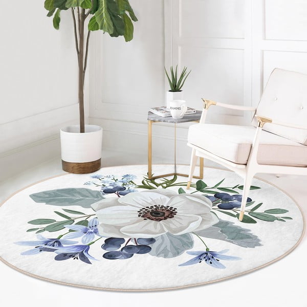 Prateľný okrúhly koberec vhodný pre robotické vysávače ø 120 cm Comfort – Mila Home-image-2