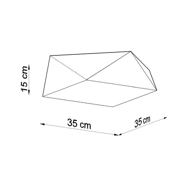 Čierne stropné svietidlo 35x35 cm Koma – Sollux-image-4