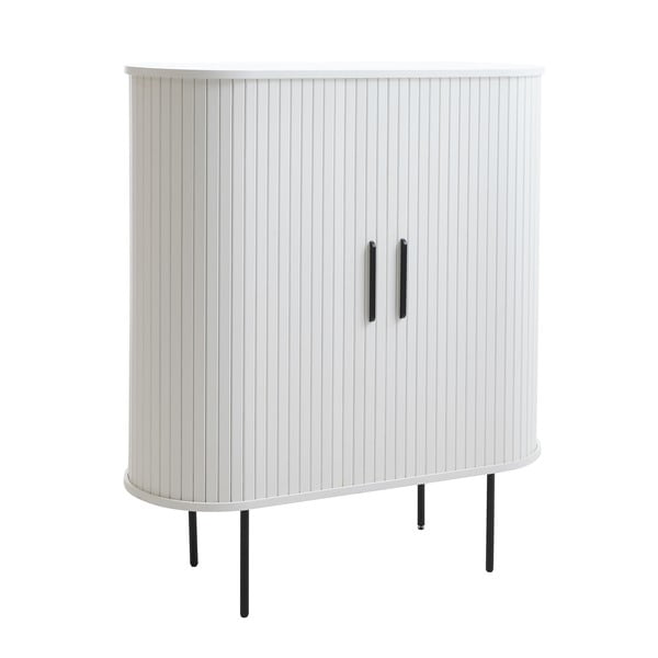 Biela skrinka s posuvnými dverami 100x118x40 cm Nola – Unique Furniture-image-1