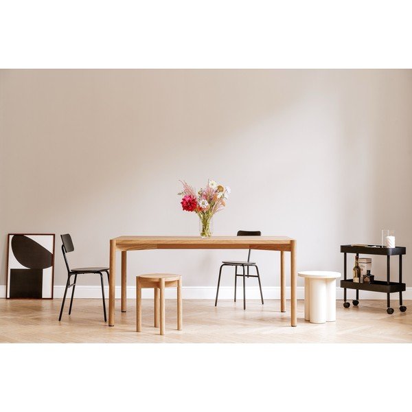 Béžový kovový pojazdný regál 60x62x30 cm Nolle – noo.ma-image-4