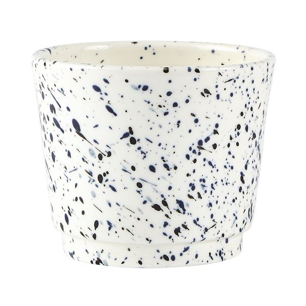Biely kvetináč so vzorom Villa Collection, ∅ 12,7 cm