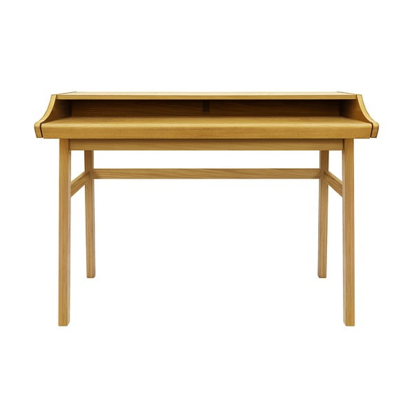 Pracovný stôl v dekore duba so sekretárom 44x115 cm Carteret – Woodman