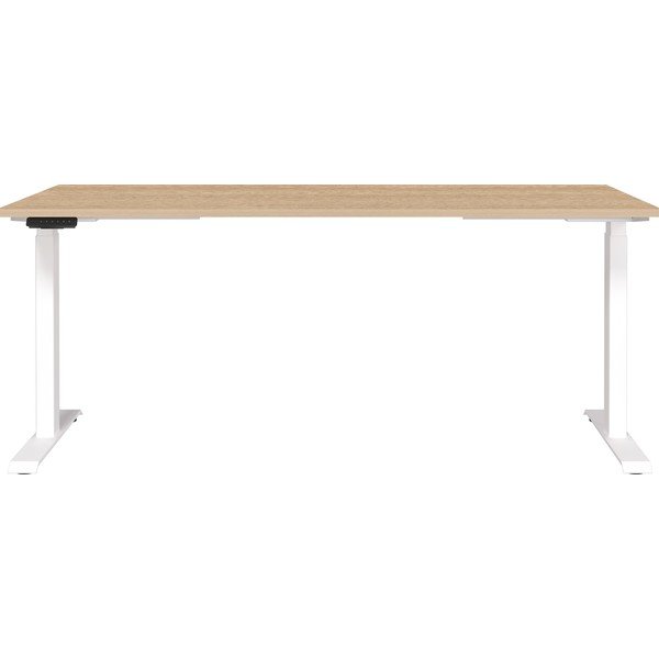 Polohovací pracovný stôl s elektricky nastaviteľnou výškou s doskou v dubovom dekore 80x180 cm Jet – Germania-image-1
