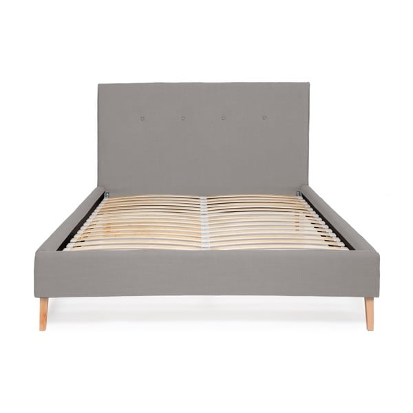 Svetlosivá posteľ Vivonita Kent Linen, 200 × 180 cm