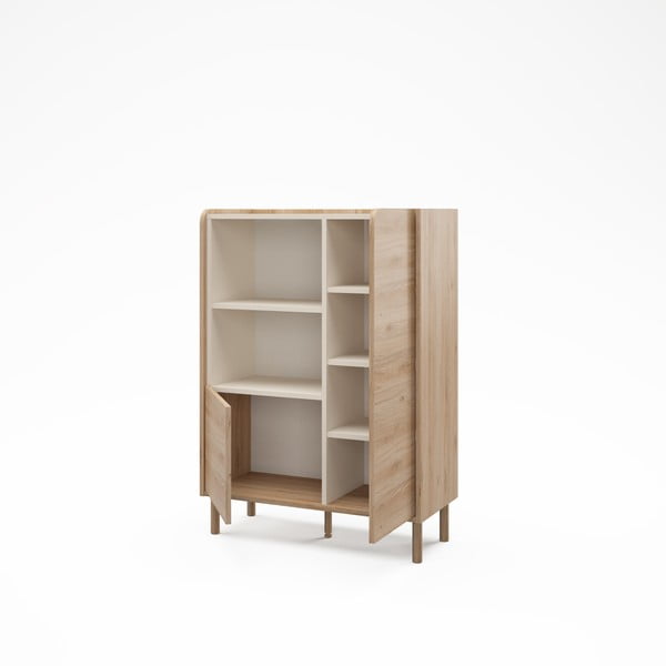 Skrinka v dekore duba v prírodnej farbe 90x125x40 cm Monza – Marckeric-image-2