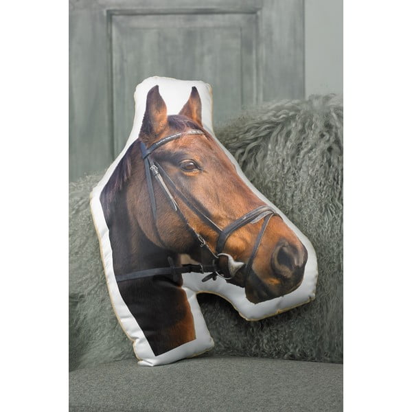 Vankúšik s potlačou hnedého koňa Adorable Cushions-image-1