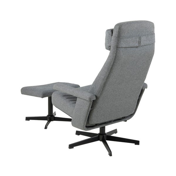 Tmavosivé polohovacie kreslo s podnožkou Actona Tranby-image-4