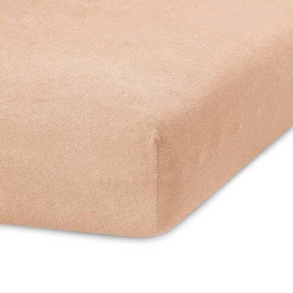 Svetlohnedá napínacia froté plachta 120x200 cm Ruby – AmeliaHome-image-1
