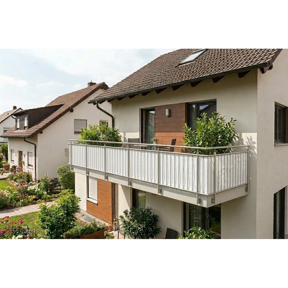 E-shop Biela plastová balkónová zástena 500x90 cm - Garden Pleasure