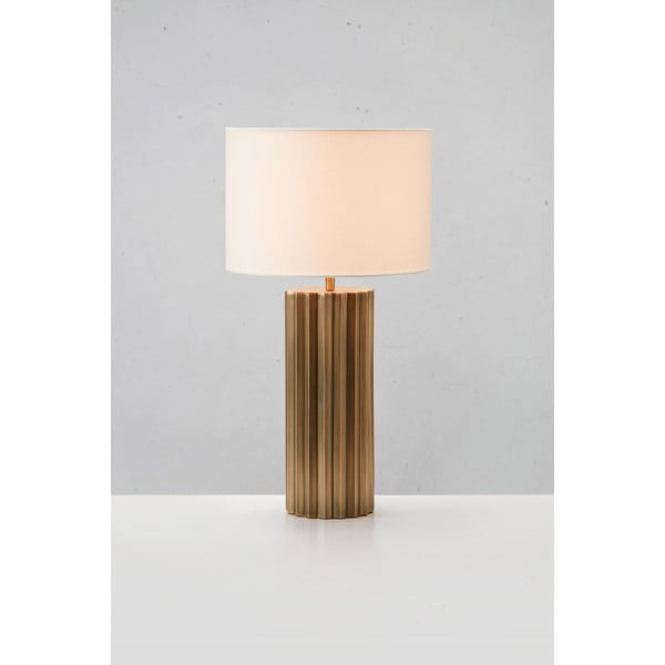 Stolová lampa v bronzovej farbe s textilným tienidlom (výška  60 cm) Hashira – Markslöjd-image-2