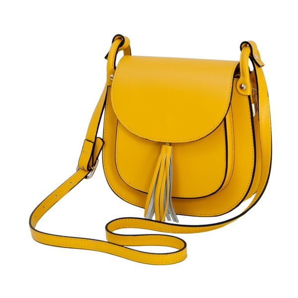 Žltá kabelka z pravej kože Andrea Cardone Matila