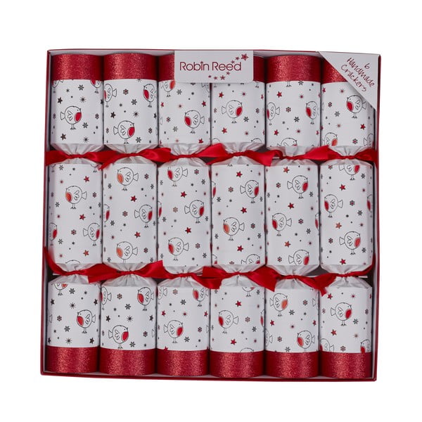 Vianočné crackery v súprave 6 ks Racing Robin – Robin Reed