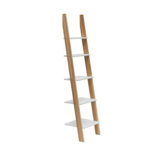 Biela rebríková polica Ragaba ASHME, šírka 45 cm