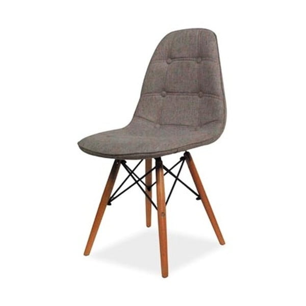 Sivá jedálenská stolička s nohami z bukového dreva Signal Axel