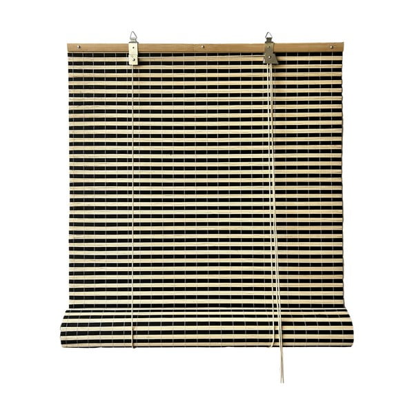 Čierna/v prírodnej farbe bambusová roleta 150x160 cm Vela – Gardinia
