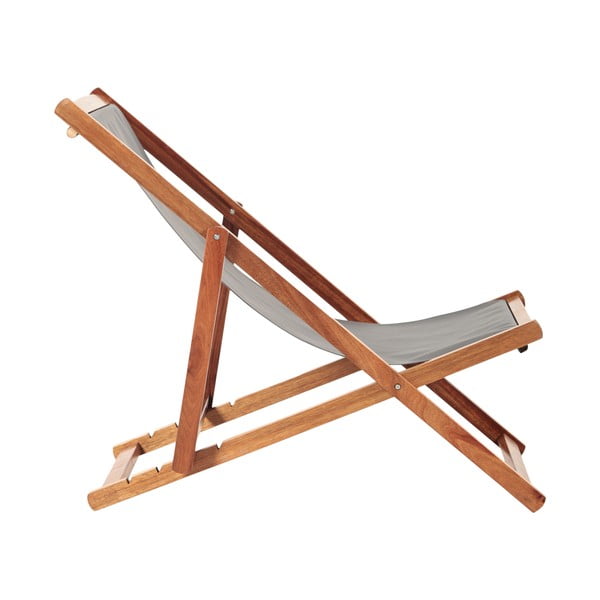 Sivé/v prírodnej farbe drevené záhradné ležadlo Dionysus – Bonami Essentials-image-3