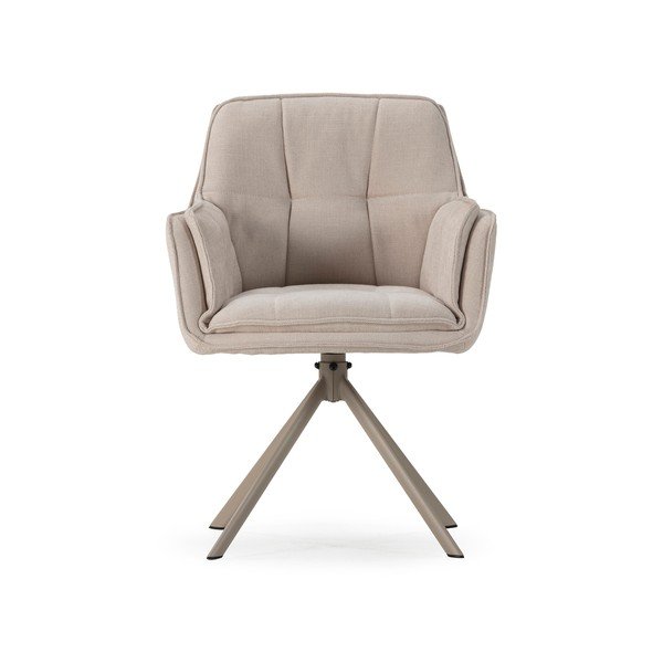 Béžové čalúnené jedálenské kreslá v súprave 2 ks Keiko – Marckeric-image-2