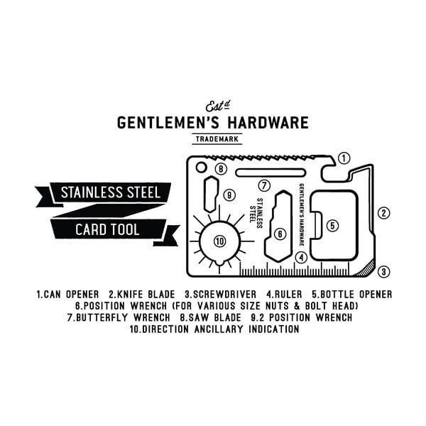 Multifunkčný nástroj vo veľkosti kreditky Gentlemen's Hardware-image-4
