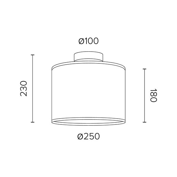 Čierne stropné svietidlo Sotto Luce MIKA, Ø 25 cm-image-2