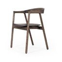 Hnedá jedálenská stolička z dubového dreva Muna – Gazzda