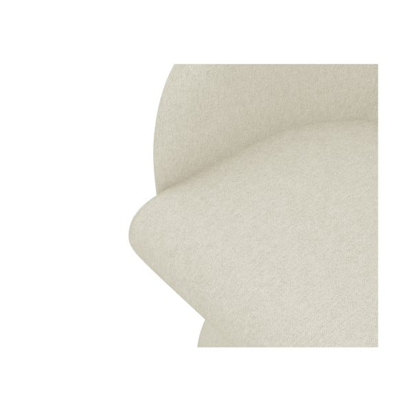 Krémovobiele čalúnené jedálenské kreslo Kanoa – Makamii-image-4