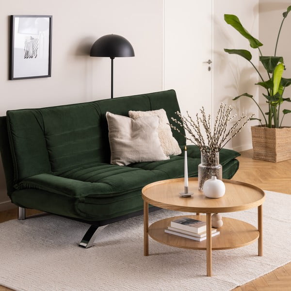 Okrúhly konferenčný stolík v dekore duba v prírodnej farbe ø 80 cm Banbury – Actona-image-1