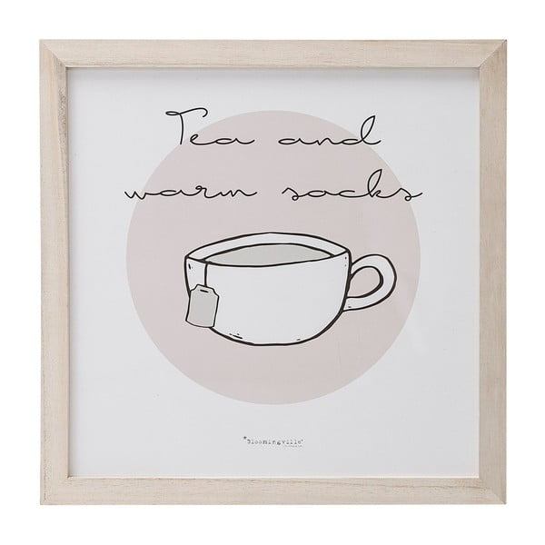 Obraz Bloomingville Tea & Warm Socks, 35 × 35 cm