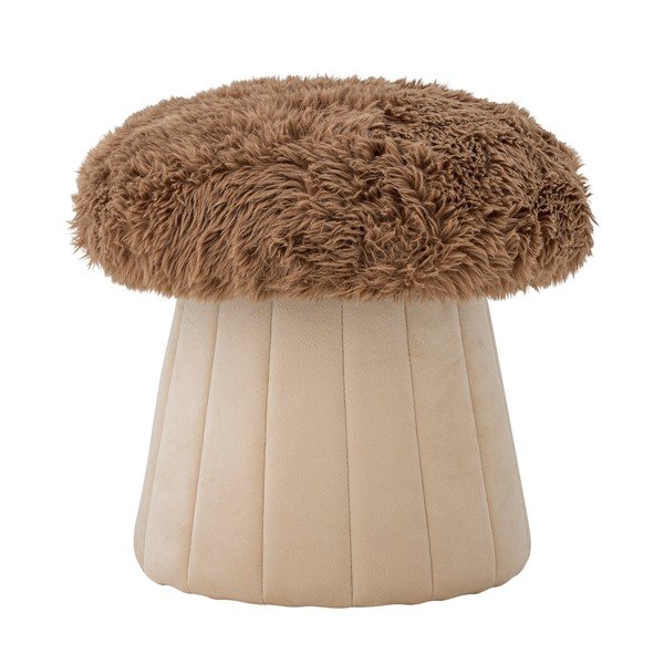 Hnedý/v prírodnej farbe detský puf Bertil – Bloomingville Mini
