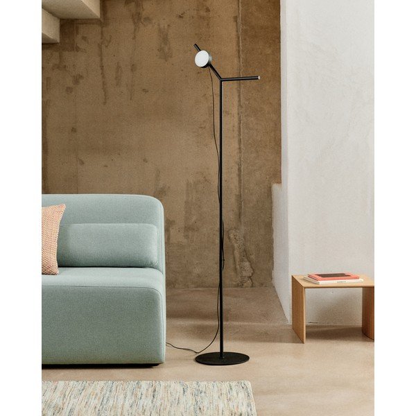 Čierna LED stmievateľná stojacia lampa (výška 160 cm) Orey – Kave Home-image-2