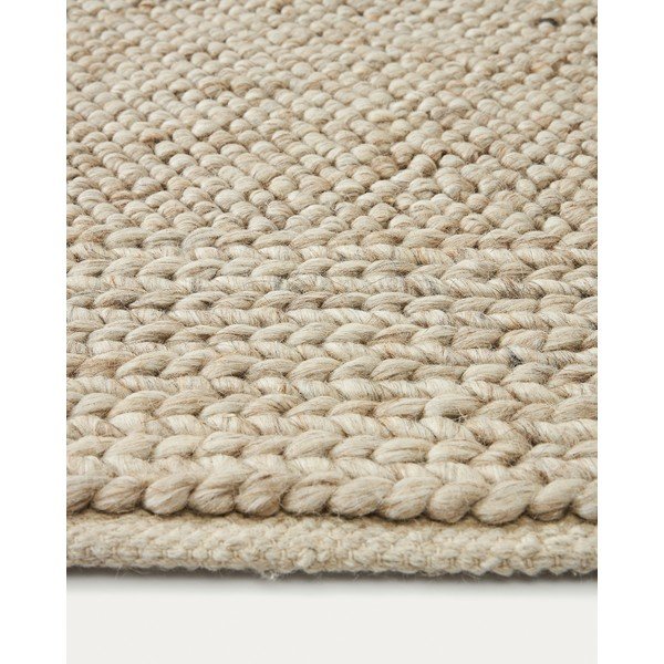 Krémový vlnený koberec 160x230 cm Minji – Kave Home-image-1