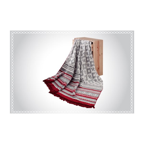 Deka s prímesou bavlny Aksu Mistic Stripe, 200 × 150 cm