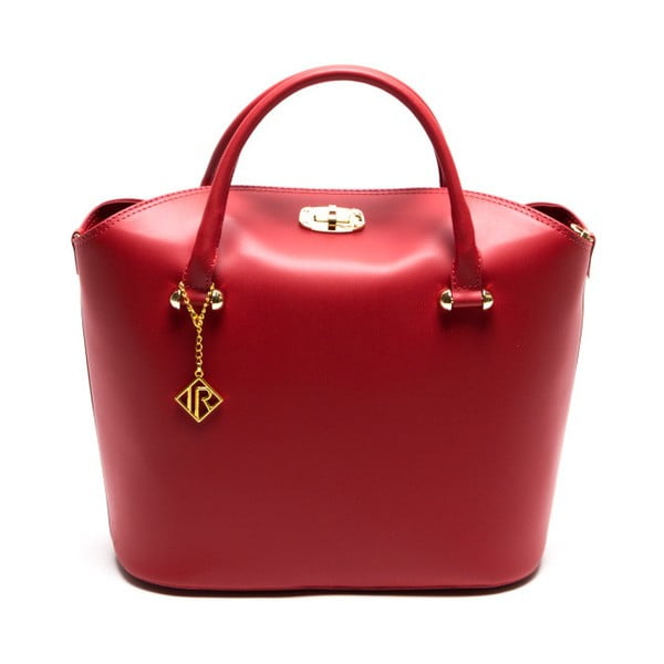 Červená kožená kabelka Isabella Rhea no. 396 