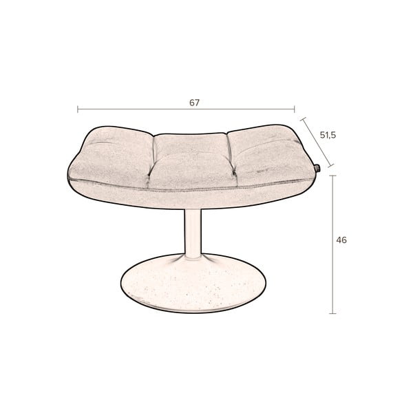 Tmavosivá podnožka Dutchbone Bar-image-3