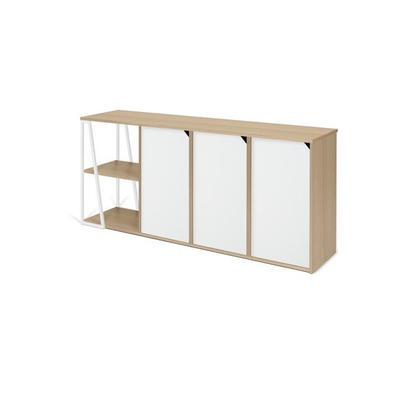 Biela komoda TemaHome Albi, šírka 190 cm-image-4