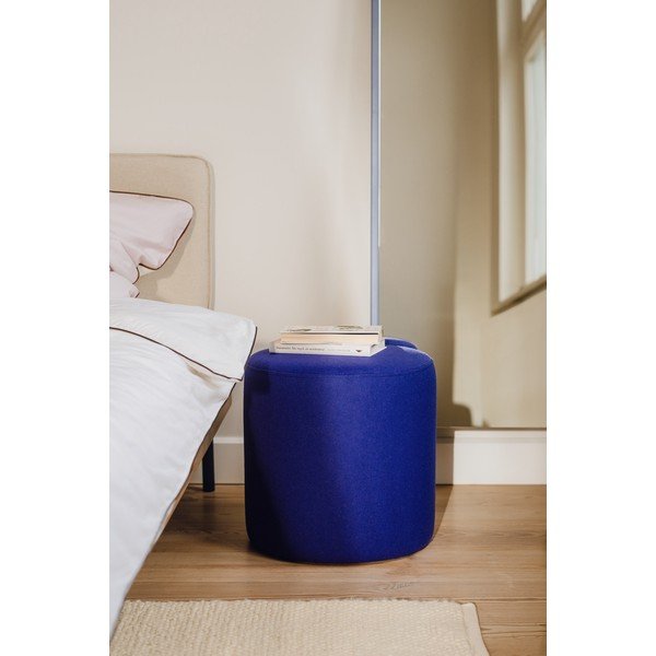 Modrý vlnený taburet Folk – noo.ma-image-4