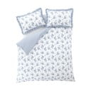 Bielo-modré obliečky na dvojlôžko 200x200 cm Lucie Floral Frill – Catherine Lansfield