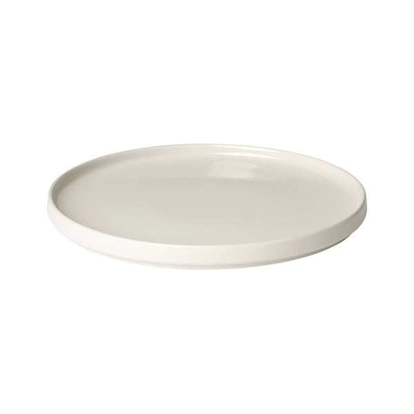Biely keramický plytký tanier Blomus Pilar