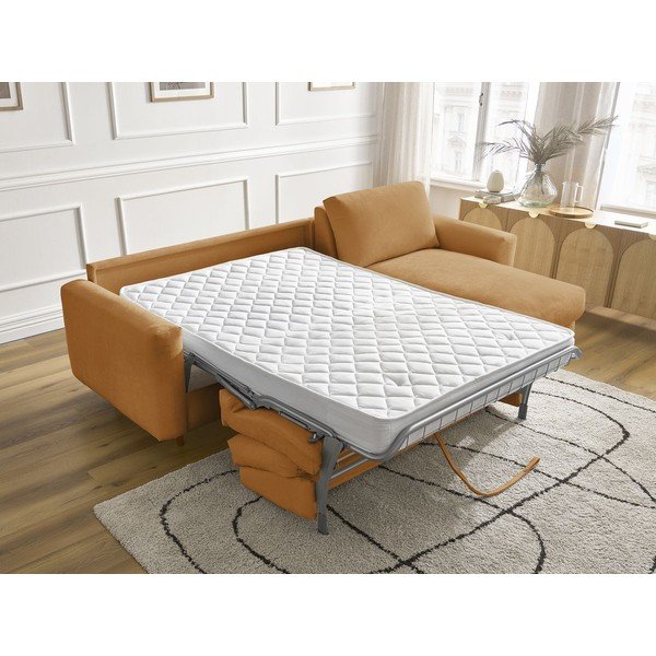 Rohová pohovka v horčicovej farbe Nouveau Cocoone – Bobochic Paris-image-1