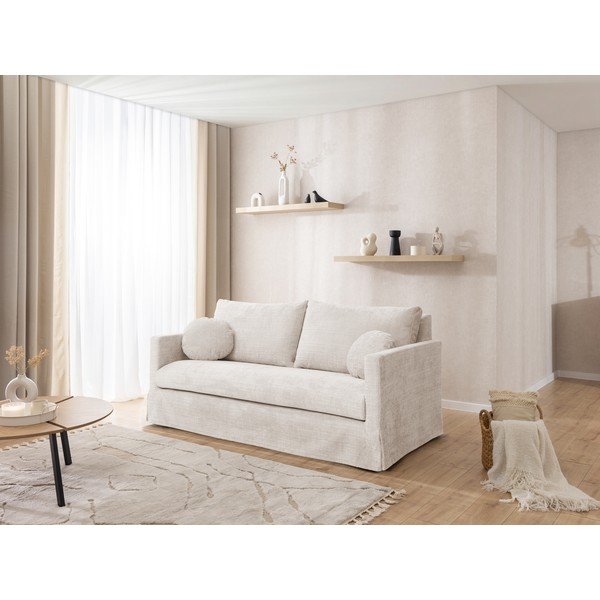 Krémovobiela pohovka 195 cm Paphos – Ropez-image-2