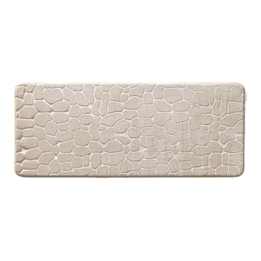 E-shop Béžová textilná kúpeľňová predložka 50x120 cm Ricochet – douceur d'intérieur