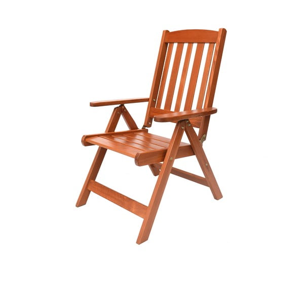 Hnedá drevená záhradná stolička Luisa – Rojaplast-image-2