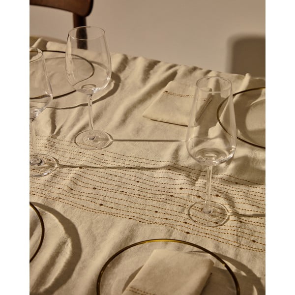 Obrus ​​s prímesou ľanu 150x250 cm Flia – Kave Home-image-1