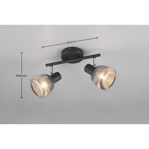 Čierne bodové svietidlo ø 10 cm Tarifa – Trio-image-4