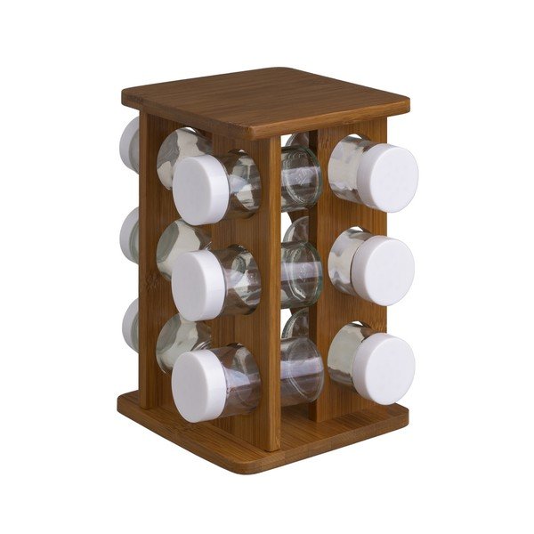 Súprava koreničiek so stojanom 12 ks Bamboo Walnut – Casa Selección