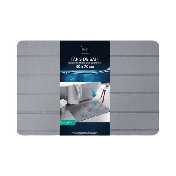 Sivá kúpeľňová predložka 50x70 cm Baline – douceur d'intérieur-image-3
