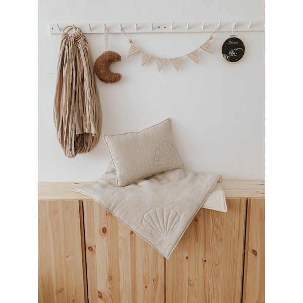 Béžová ľanová súprava do postieľky Sand - Moi Mili-image-2