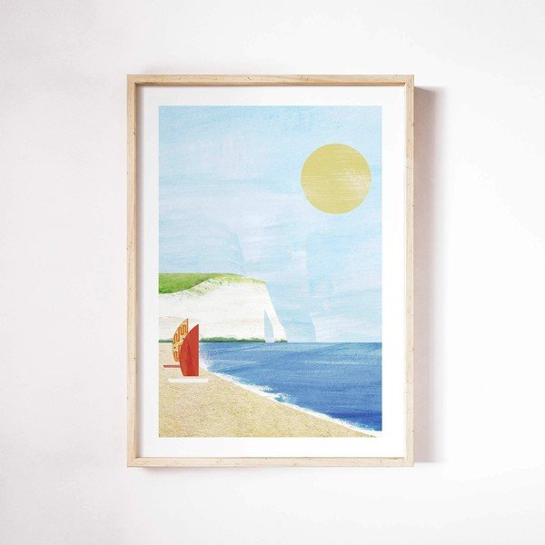 Plagát 30x40 cm Etretat Cliffs - Travelposter-image-2