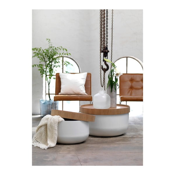 Biely konferenčný stolík Canett Olivia ⌀ 50cm-image-4